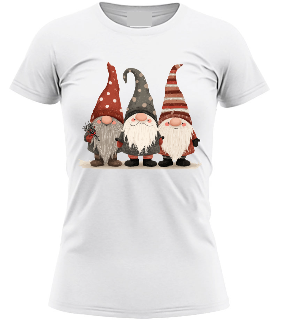 Коледни гноми - дамска тениска cover